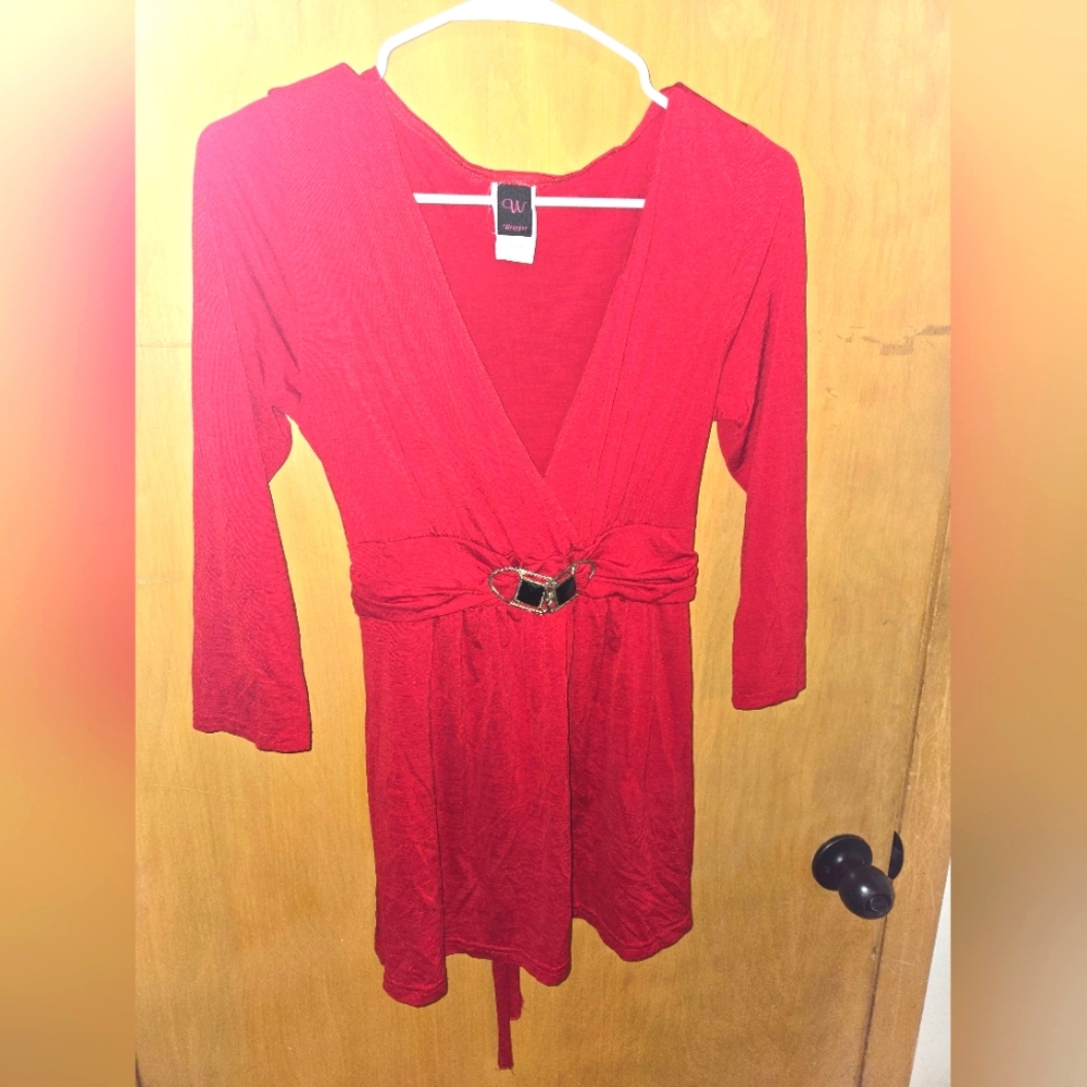 Large Red Wrapper Shirt